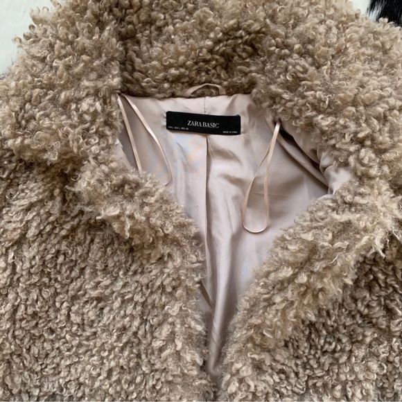 Zara Taupe Teddy Jacket - Picture 5 of 6